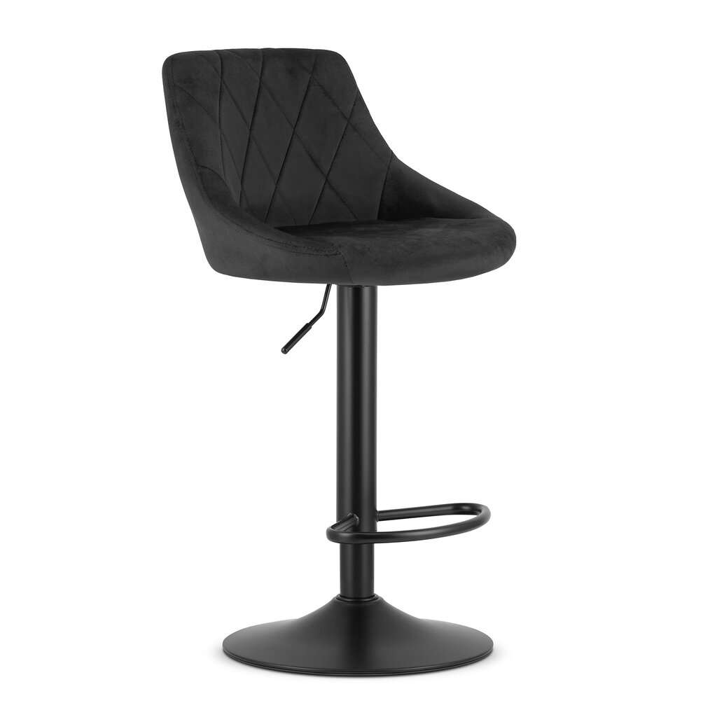 Baro-pusbario kėdė Kast, gobelenas, juoda kaina ir informacija | Virtuvės ir valgomojo kėdės | pigu.lt