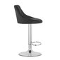 Baro-pusbario kėdė Kast, gobelenas, juoda/sidabrinės spalvos kaina ir informacija | Virtuvės ir valgomojo kėdės | pigu.lt