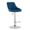 Baro-pusbario kėdė Kast, gobelenas, mėlyna/sidabrinės spalvos