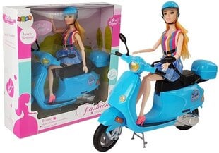 Lėlė su motociklu ir priedais Lean Toys цена и информация | Игрушки для девочек | pigu.lt