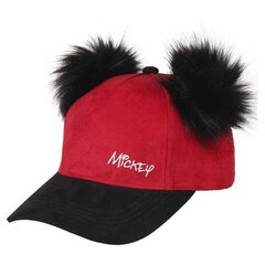Kepurė moterims Mickey Mouse (56 cm) S0723547, raudona/juoda kaina ir informacija | Kepurės moterims | pigu.lt