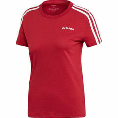 Marškinėliai moterims Adidas Slim Tee S6440660, raudoni kaina ir informacija | Sportinė apranga moterims | pigu.lt