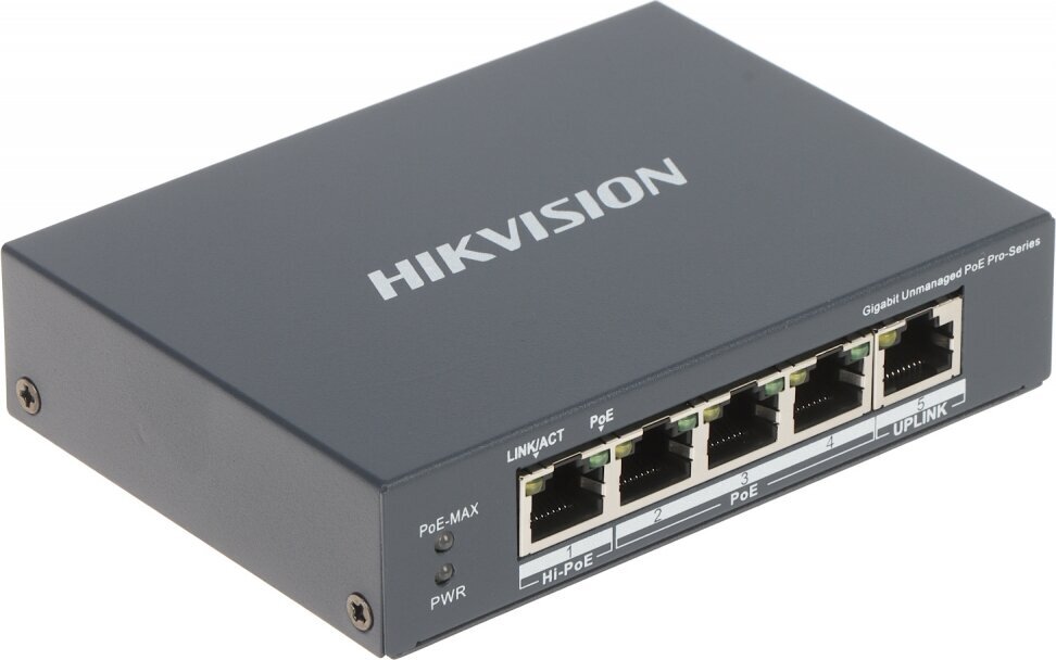 Hikvision DS-3E0505HP-E цена и информация | Komutatoriai (Switch) | pigu.lt