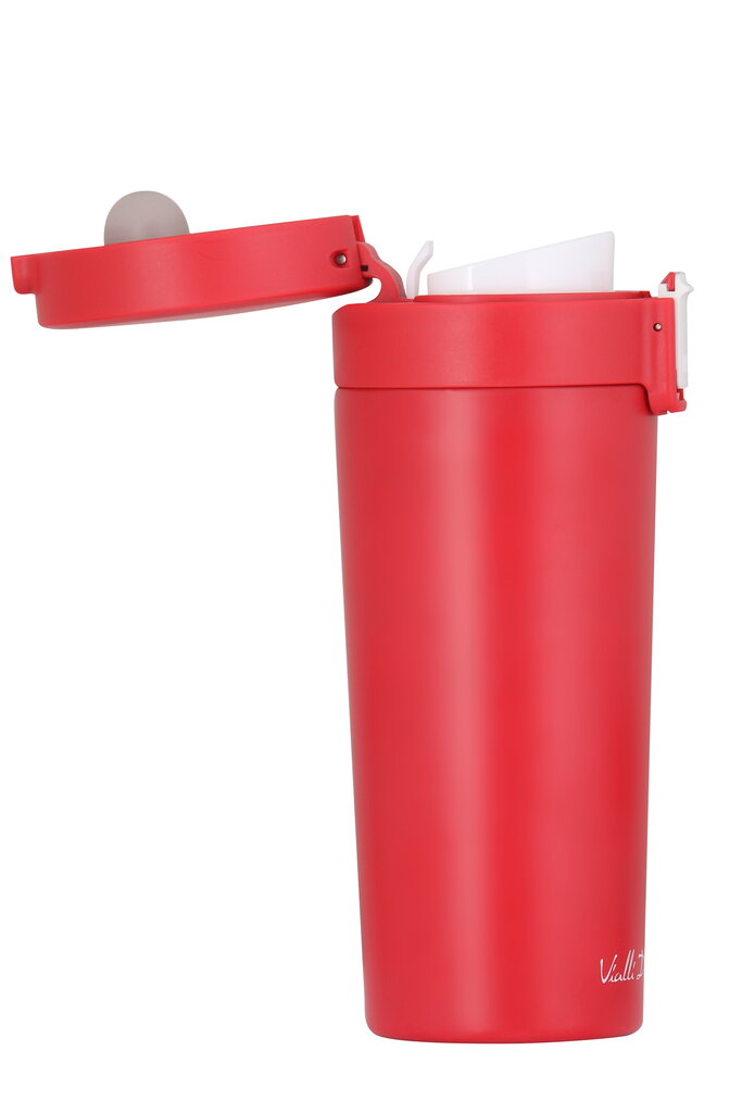 Vialli Design termo puodelis Fuori, 400 ml, raudonas цена и информация | Termosai, termopuodeliai | pigu.lt