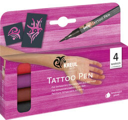 Набор ручек для временной татуировки, KREUL  цена и информация | Принадлежности для рисования, лепки | pigu.lt