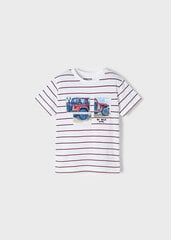 Mayoral полосатая футболка с короткими рукавами цена и информация | Рубашки для мальчиков | pigu.lt