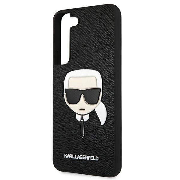 Dėklas telefonui Original KARL LAGERFELD Saffiano Ikonik skirtas Samsung Galaxy S22 Plus, juodas цена и информация | Telefono dėklai | pigu.lt