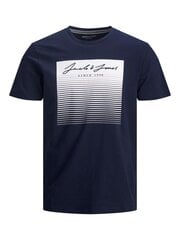 Мужская футболка JACK&JONES 12200228*02, тёмно-синяя /белая 5715212968783 цена и информация | Футболка мужская | pigu.lt
