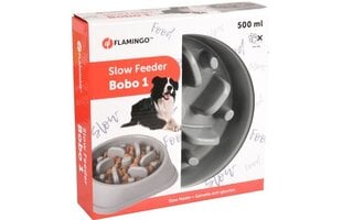 Миска для медленного кормления Flamingo Bobo 1, ø 17 см - 500 мл цена и информация | Миски, ящики для корма | pigu.lt