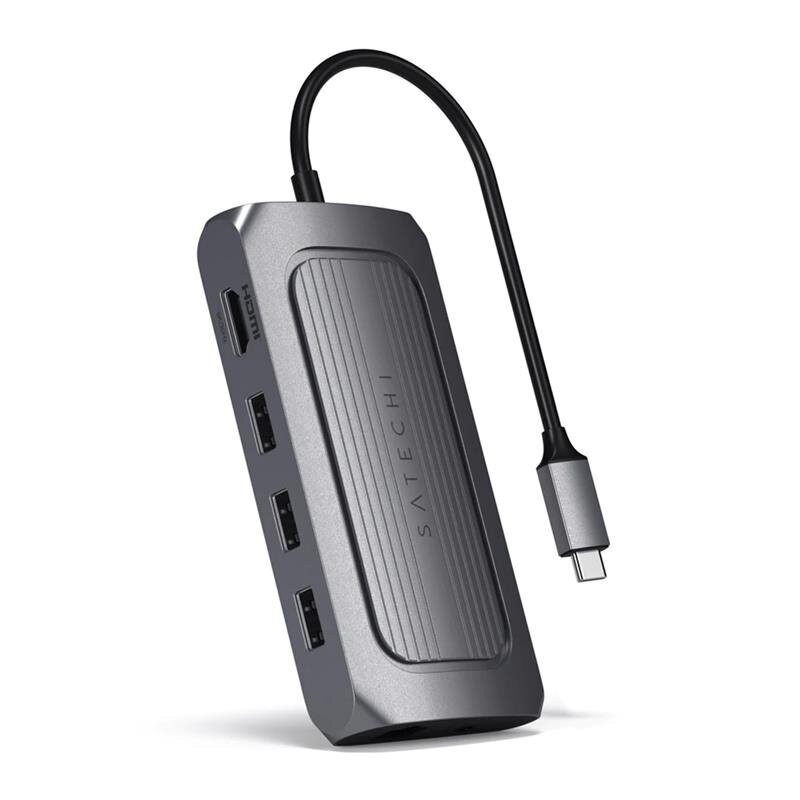 USB4 Multiport Adapter, gray - USB hub цена и информация | Adapteriai, USB šakotuvai | pigu.lt