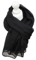 Тонкий однотонный шарф, черный цена и информация | Шарф женский | pigu.lt
