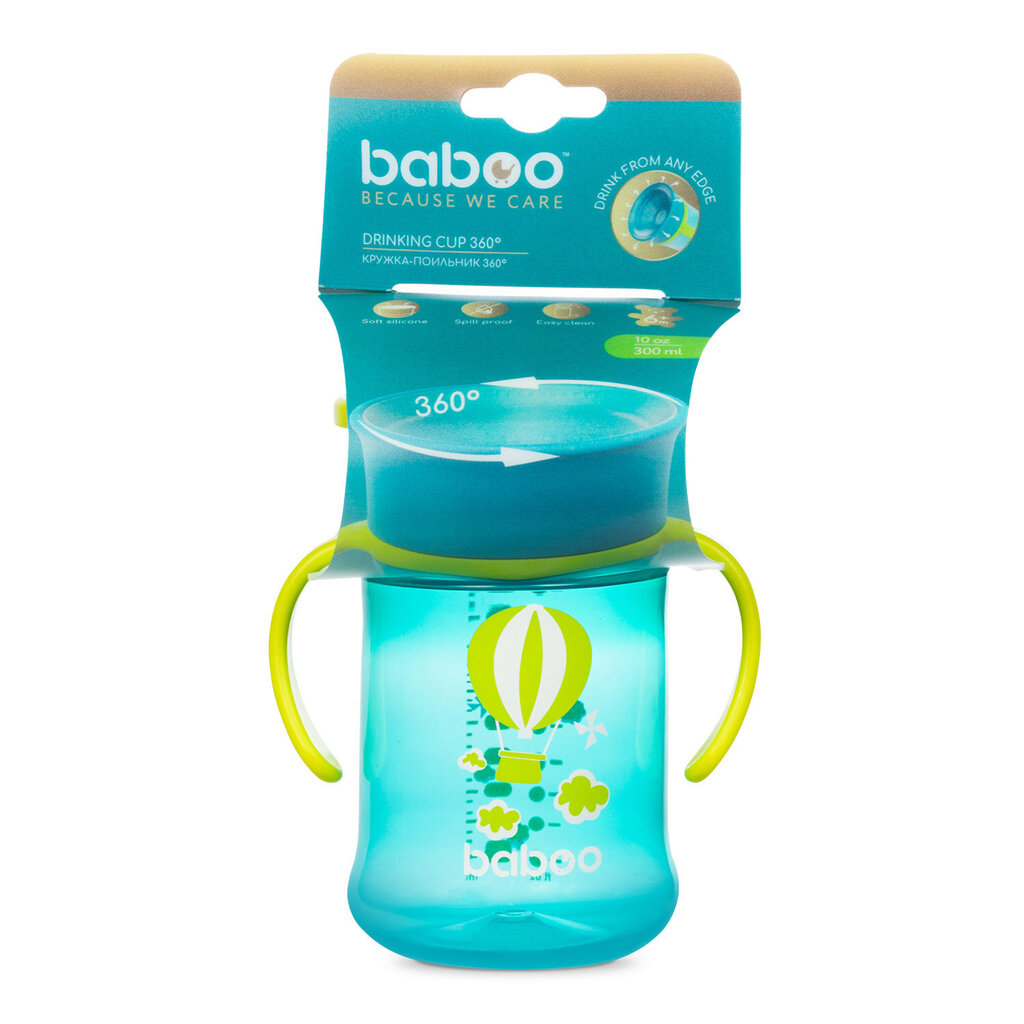 Baboo gertuvė 360°, 300 ml, Transport, 6+ mėn цена и информация | Buteliukai kūdikiams ir jų priedai | pigu.lt