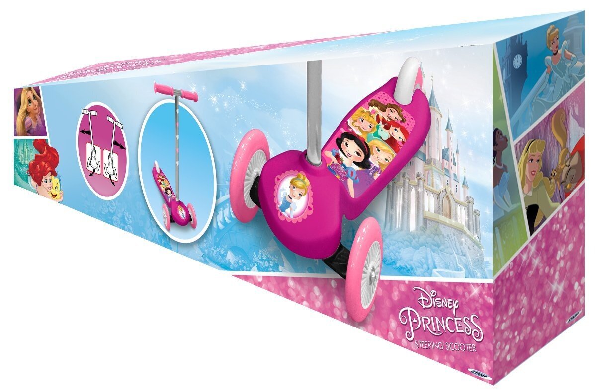 Vaikiškas paspirtukas Disney Princess 3-wiel, rožinis kaina ir informacija | Paspirtukai | pigu.lt