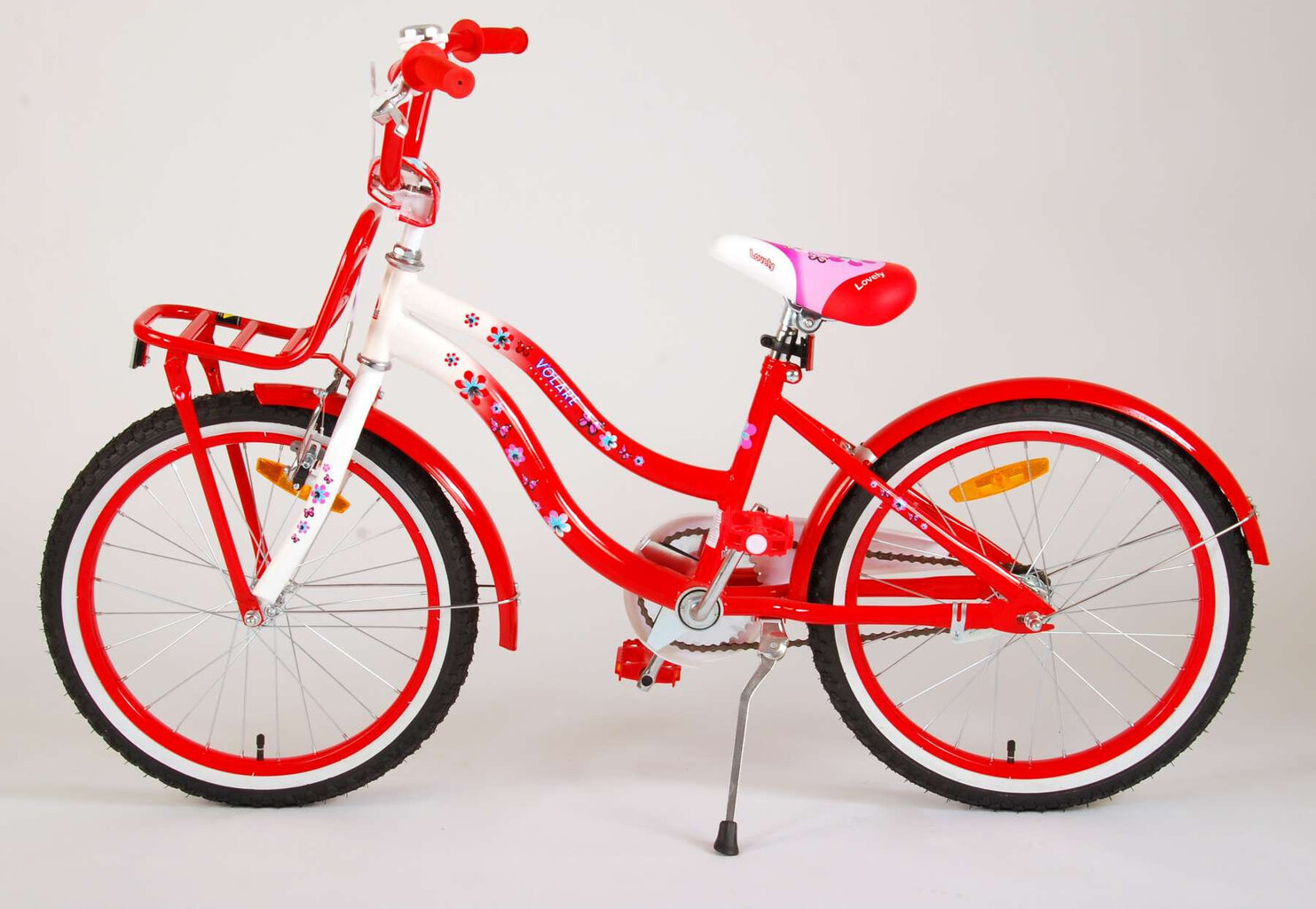 Vaikiškas dviratis Volare Lovely, 20”, raudonas/baltas kaina ir informacija | Dviračiai | pigu.lt