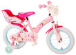 Vaikiškas dviratis Disney Princess, 14”, rožinis kaina ir informacija | Dviračiai | pigu.lt