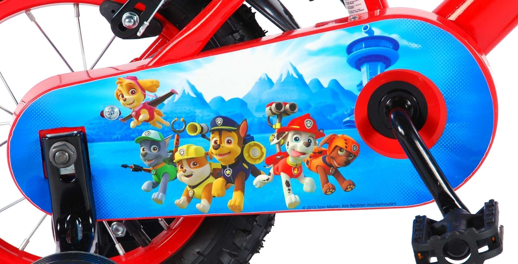 Dviratis berniukui Volare Paw Patrol 12'' 21.5, raudonas kaina ir informacija | Dviračiai | pigu.lt