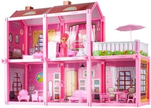 Кукольный домик с мебелью и куклой цена и информация | Игрушки для девочек | pigu.lt