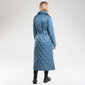 Ilgas dygsniuotas paltas, mėlynas kaina ir informacija | Paltai moterims | pigu.lt