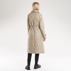 Dygsniuotas stilingas paltas moterims, žalias kaina ir informacija | Paltai moterims | pigu.lt