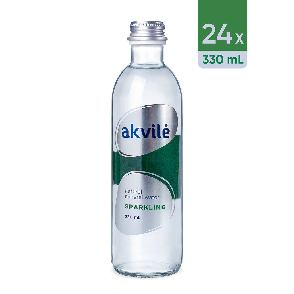 Lengvai gazuotas natūralus mineralinis vanduo Akvilė, 24 x 0.33 L (pakuotė) kaina ir informacija | Vanduo | pigu.lt