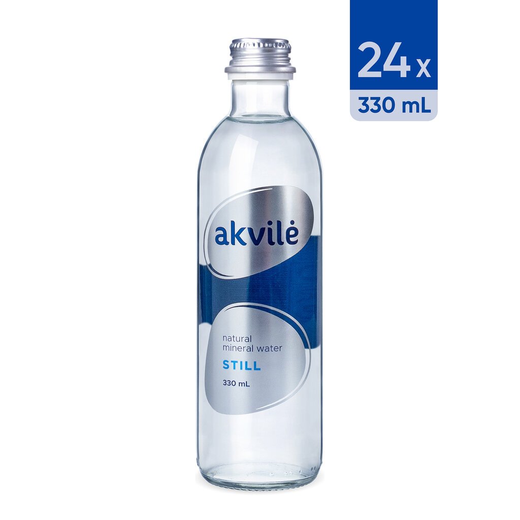 Negazuotas natūralus mineralinis vanduo Akvilė, 24 x 0.33 L (pakuotė) цена и информация | Vanduo | pigu.lt