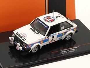 Talbot Sunbeam Lotus #2 Rallye Tour de Corse 1981 G.Frequelin/J.Todt 1:43 IXO RAC370A цена и информация | Коллекционные модели автомобилей | pigu.lt