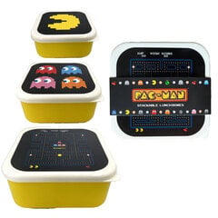 Набор из 3 ланч-боксов M/L/XL - Pac-Man цена и информация | Посуда для хранения еды | pigu.lt