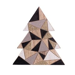 Medinė eglutė, 14x15,5x2 cm kaina ir informacija | Kalėdinės dekoracijos | pigu.lt