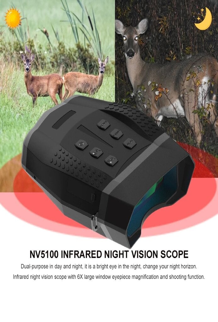 Naktinio matymo žiūronai NV5100 kaina ir informacija | Žiūronai | pigu.lt