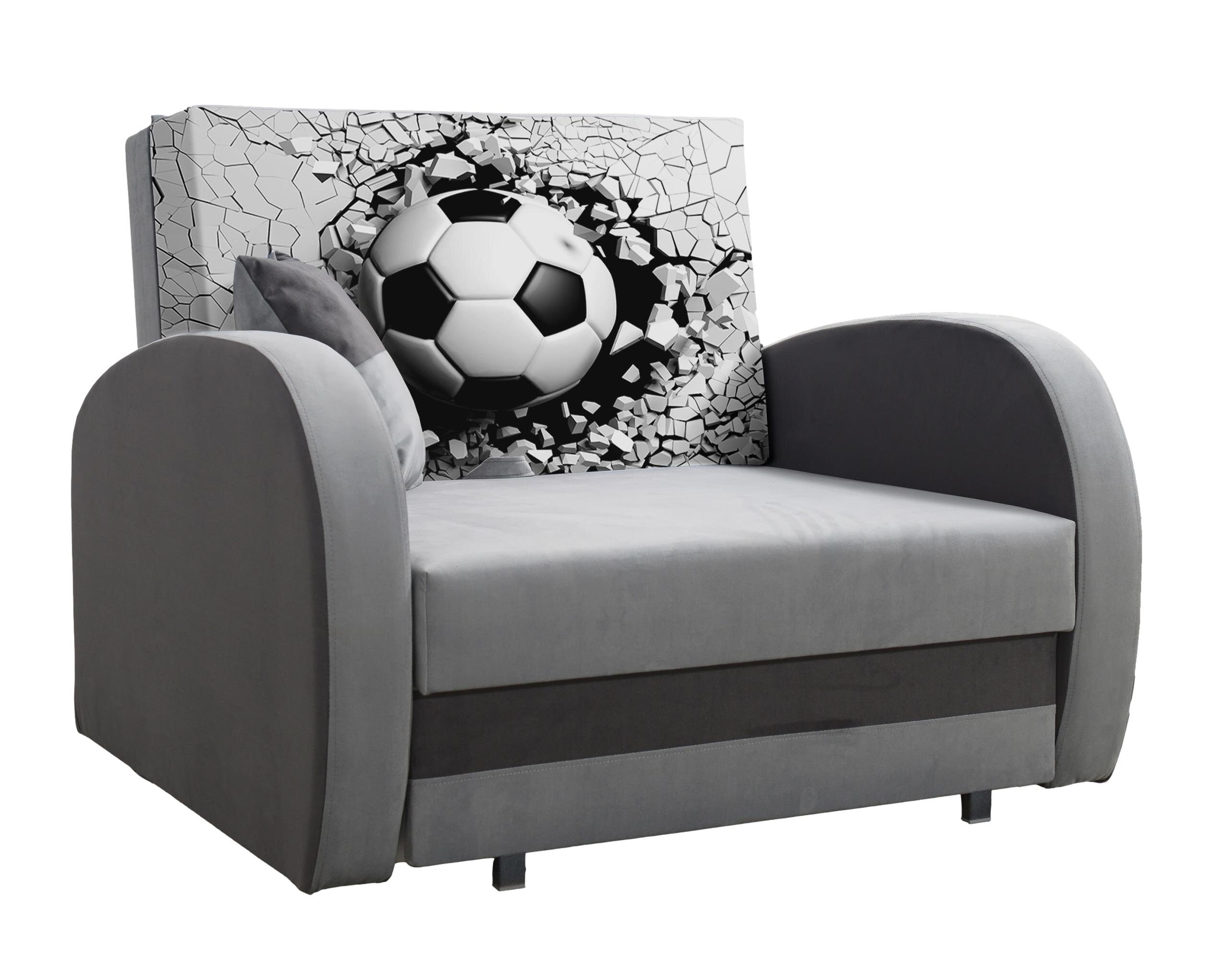 Miegamasis fotelis LOLA Ball, pilka/grafito kaina | pigu.lt