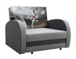 Miegamasis fotelis LOLA Football, pilka/grafito kaina ir informacija | Svetainės foteliai | pigu.lt