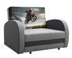 Miegamasis fotelis LOLA Motorcycle, grafito/pilka цена и информация | Svetainės foteliai | pigu.lt