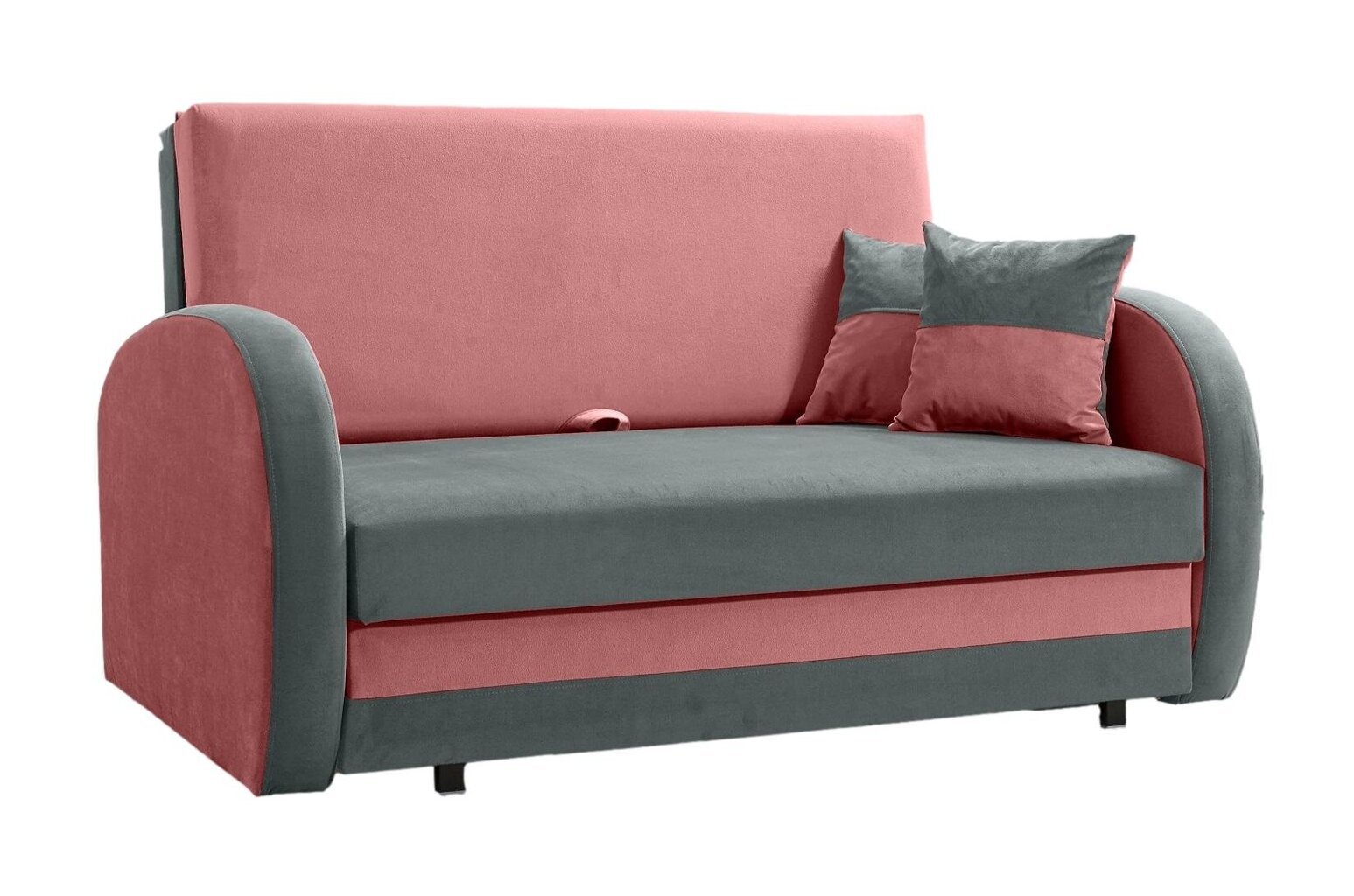 Miegamasis fotelis LOLA II, rožinė/pilka цена и информация | Svetainės foteliai | pigu.lt