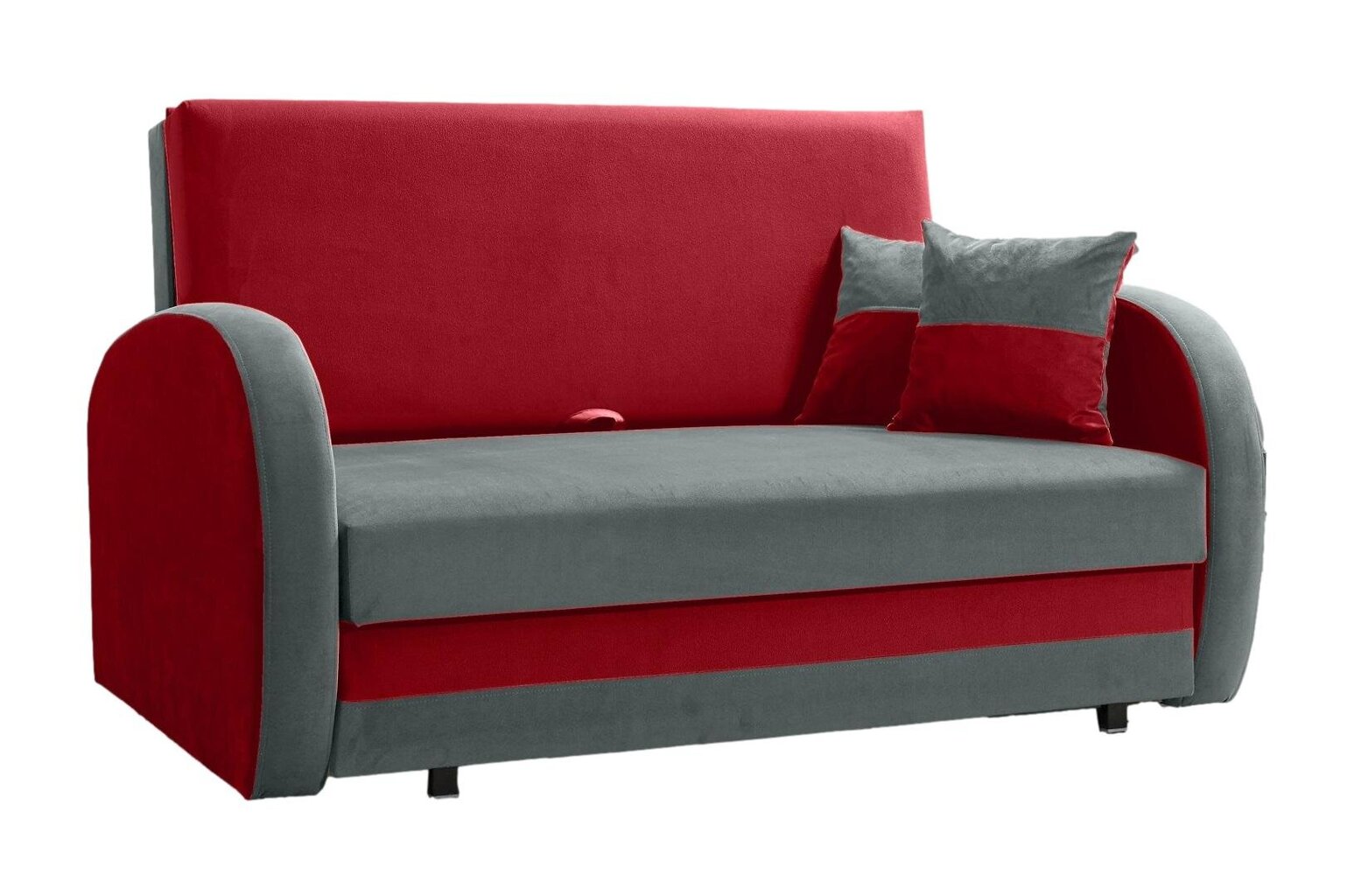 Miegamasis fotelis LOLA II, raudona/pilka kaina ir informacija | Svetainės foteliai | pigu.lt