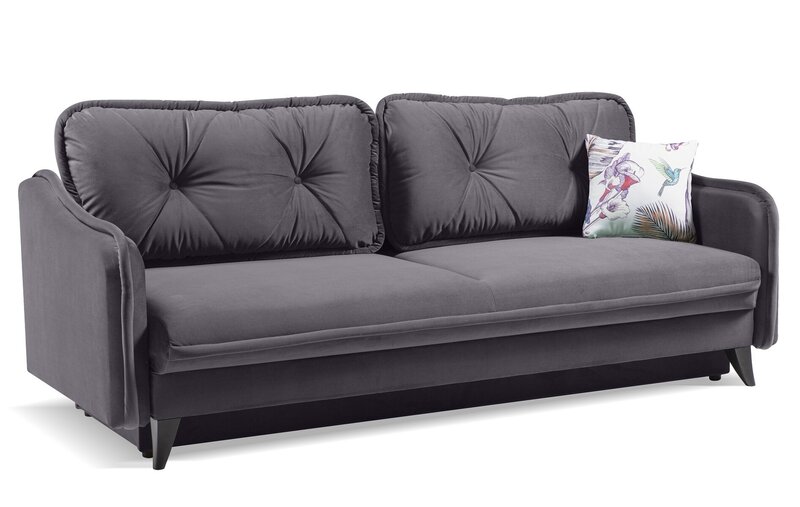 Trivietė sofa - lova Marta, pilka kaina | pigu.lt