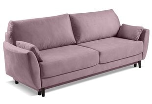 Trivietė sofa - lova Lango, rožinė цена и информация | Диваны | pigu.lt