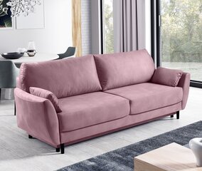 Trivietė sofa - lova Lango, rožinė kaina ir informacija | Sofos | pigu.lt