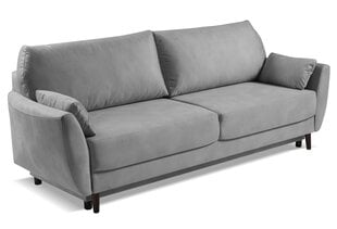 Trivietė sofa - lova Lango, pilka цена и информация | Диваны | pigu.lt