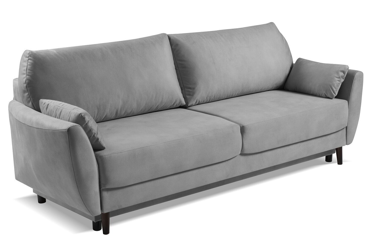 Trivietė sofa - lova Lango, pilka kaina ir informacija | Sofos | pigu.lt