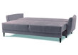 Trivietė sofa - lova Lango, pilka kaina ir informacija | Sofos | pigu.lt