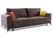 Trivietė sofa - lova Nora, ruda цена и информация | Sofos | pigu.lt