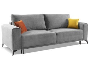 Trivietė sofa - lova Nora, pilka цена и информация | Диваны | pigu.lt