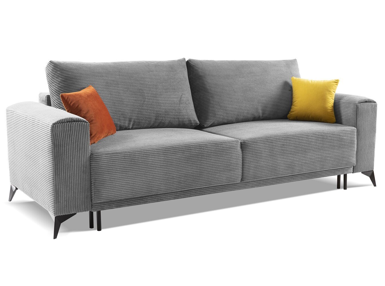 Trivietė sofa - lova Nora, pilka kaina ir informacija | Sofos | pigu.lt