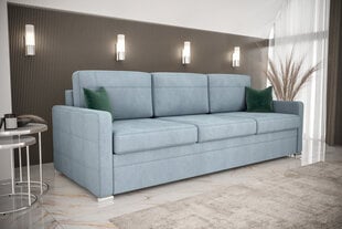 Trivietė sofa - lova AVANT DL, melsva цена и информация | Диваны | pigu.lt