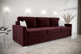 Trivietė sofa - lova AVANT DL, bordo цена и информация | Диваны | pigu.lt