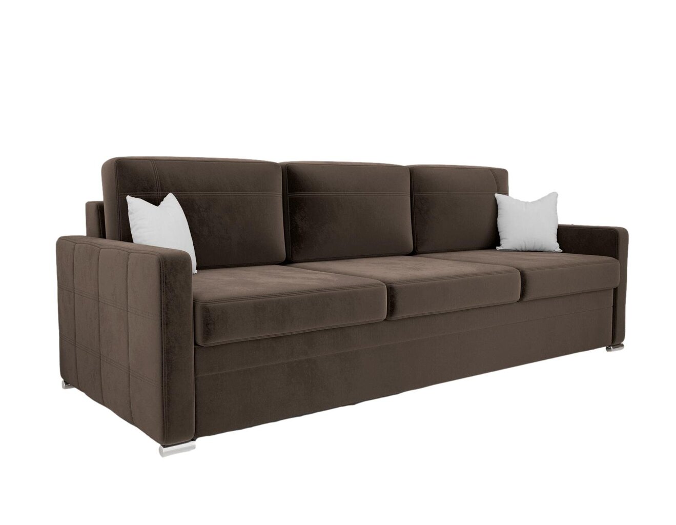 Trivietė sofa - lova AVANT DL, ruda kaina ir informacija | Sofos | pigu.lt