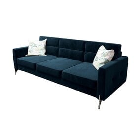 Trivietė sofa - lova ARTIS DL, mėlyna kaina ir informacija | Sofos | pigu.lt