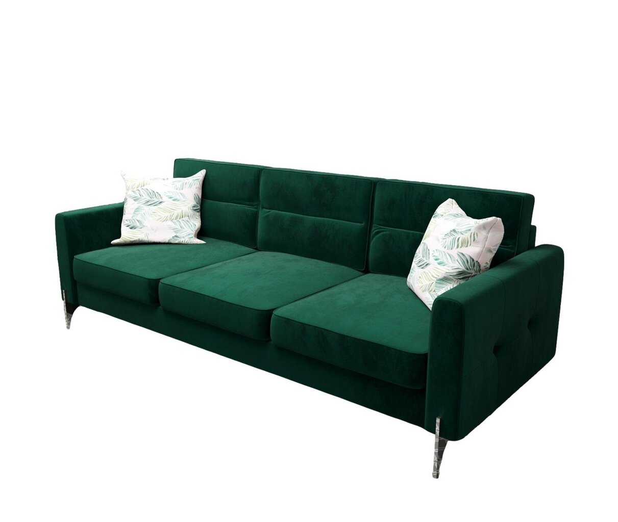Trivietė sofa - lova ARTIS DL, žalia kaina ir informacija | Sofos | pigu.lt