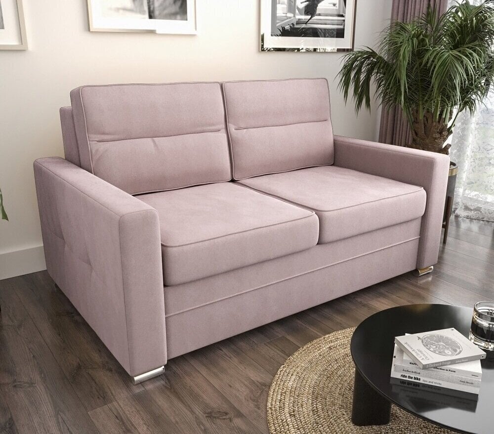 Dvivietė sofa - lova ARTIS, rožinė kaina ir informacija | Svetainės foteliai | pigu.lt