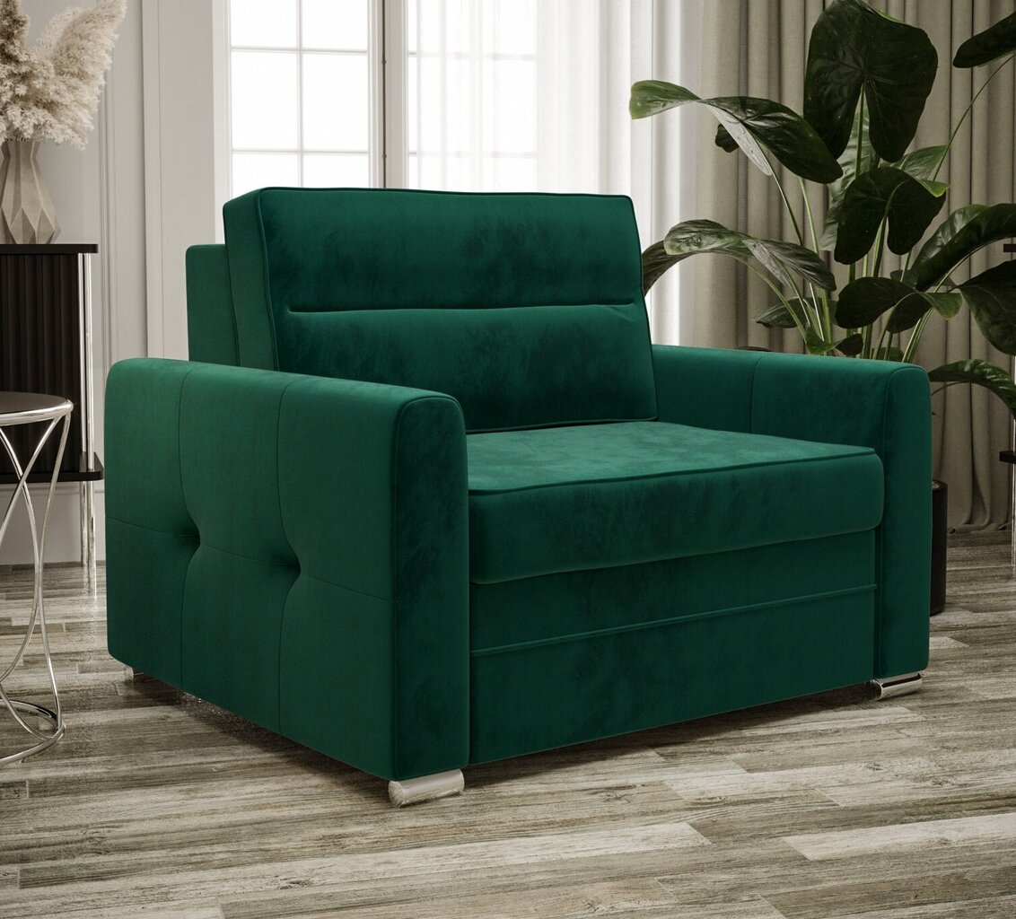 Miegamasis fotelis ART 100, žalia kaina ir informacija | Svetainės foteliai | pigu.lt
